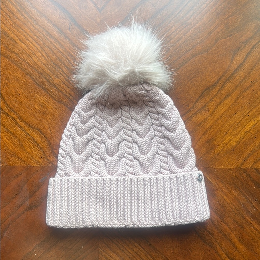 Lululemon Athletica Cream Knit Pom-Pom Hat